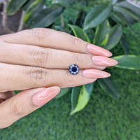 1.61 Ct. Blue Sapphire from Ceylon (Sri Lanka) Life Style