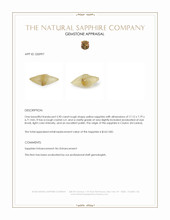 5.90 Ct. Yellow Rough Sapphire Crystal from Ceylon (Sri Lanka) Appraisal