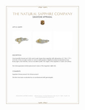 3.08 Ct. Blue Rough Sapphire Crystal from Ceylon (Sri Lanka) Appraisal