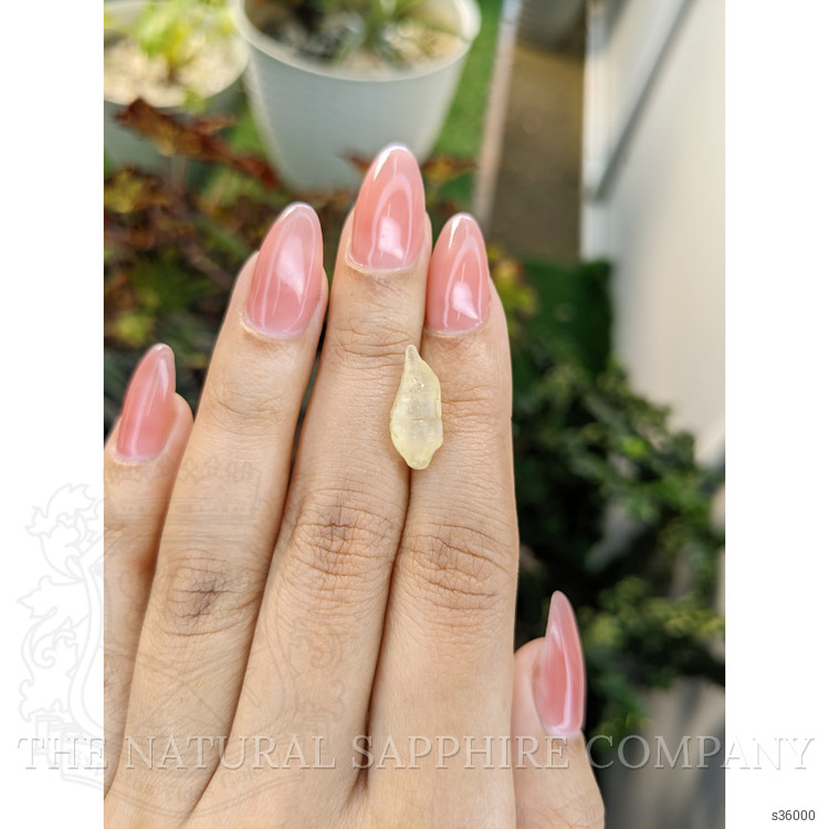 5.38 Ct. Yellow Rough Sapphire from Ceylon (Sri Lanka)