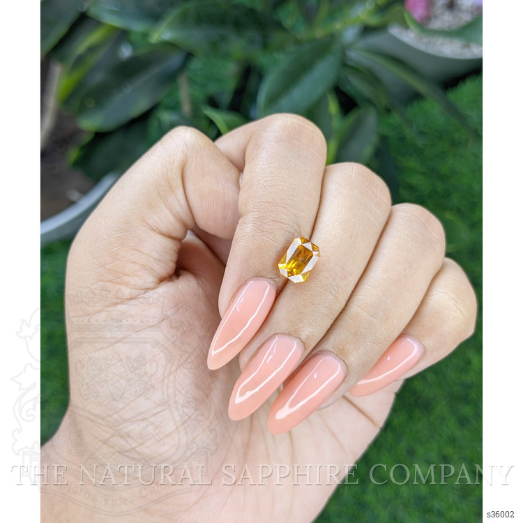 2.37 Ct. Yellowish Orange Sapphire from Ceylon (Sri Lanka)