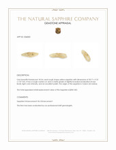 18.36 Ct. Yellow Rough Sapphire Crystal from Ceylon (Sri Lanka) Appraisal