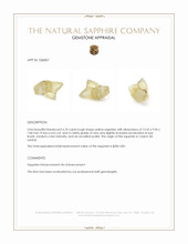 6.70 Ct. Yellow Rough Sapphire from Ceylon (Sri Lanka) Appraisal