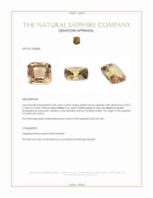 2.60 Ct. Pinkish Brown Sapphire from Ceylon (Sri Lanka) Appraisal