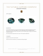 2.59 Ct. Bluish Green Sapphire from Ceylon (Sri Lanka) Appraisal