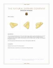 21.70 Ct. Yellow Sapphire Crystal from Ceylon (Sri Lanka) Appraisal