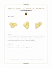 21.70 Ct. Yellow Rough Sapphire from Ceylon (Sri Lanka) Appraisal