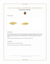 2.90 Ct. Yellow Rough Sapphire Crystal from Ceylon (Sri Lanka) Appraisal