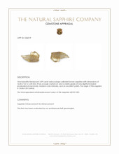 5.09 Ct. Yellowish Brown Sapphire Crystal from Ceylon (Sri Lanka) Appraisal