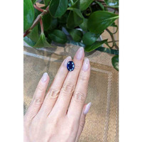 4.92 Ct. Blue Sapphire from Thailand Life Style