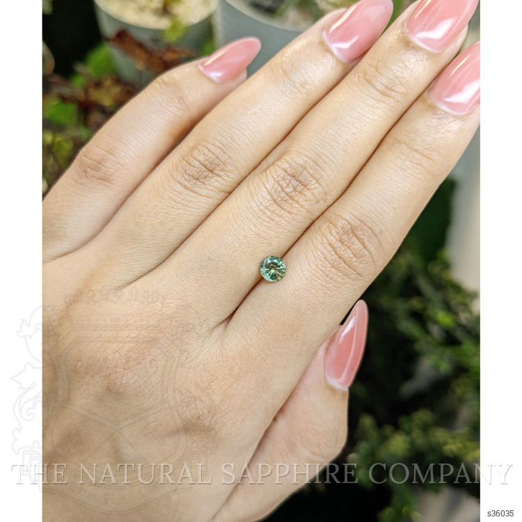 0.68 Ct. Yellowish Green Sapphire from Madagascar