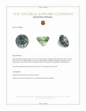 0.63 Ct. Green Sapphire from Madagascar Appraisal
