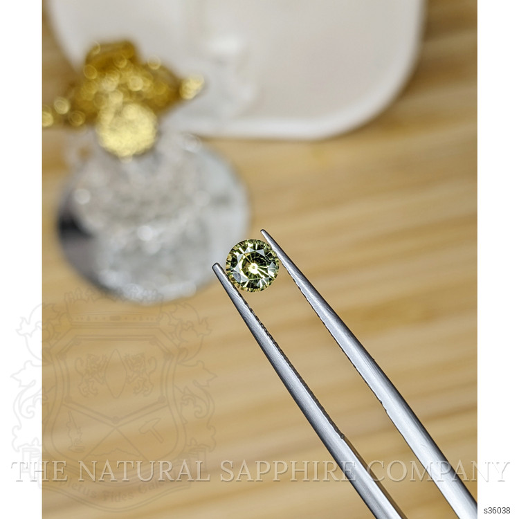0.62 Ct. Greenish Yellow Sapphire from Madagascar