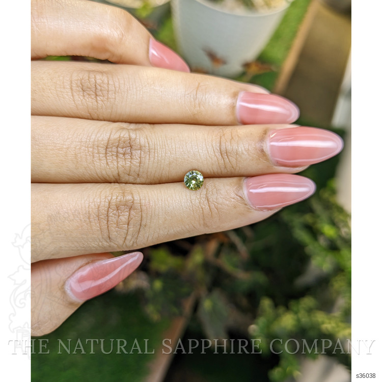0.62 Ct. Greenish Yellow Sapphire from Madagascar