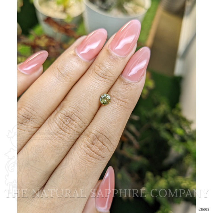 0.62 Ct. Greenish Yellow Sapphire from Madagascar