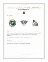 0.71 Ct. Yellowish Green Sapphire from Madagascar Appraisal