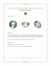 0.64 Ct. Green Sapphire from Madagascar Appraisal