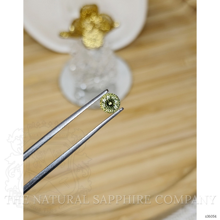 0.64 Ct. Greenish Yellow Sapphire from Madagascar