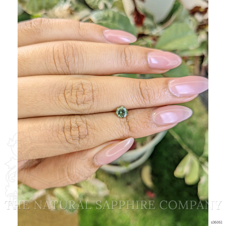 0.62 Ct. Yellowish Green Sapphire from Madagascar