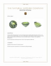 0.77 Ct. Green Sapphire from Madagascar Appraisal