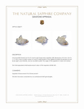 24.75 Ct. Blue Rough Sapphire Crystal from Ceylon (Sri Lanka) Appraisal