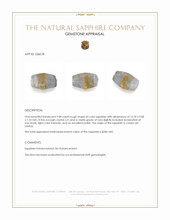 9.08 Ct. Bi Color Rough Sapphire Crystal from Ceylon (Sri Lanka) Appraisal