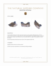 41.08 Ct. Bi Color Rough Sapphire Crystal from Ceylon (Sri Lanka) Appraisal