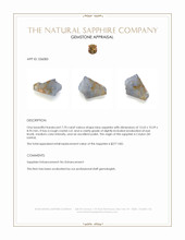 7.70 Ct. Blue Sapphire Crystal from Ceylon (Sri Lanka) Appraisal