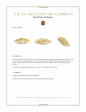 20.46 Ct. Yellow Rough Sapphire Crystal from Ceylon (Sri Lanka) Appraisal