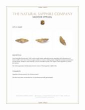 10.82 Ct. Yellowish Brown Rough Sapphire Crystal from Ceylon (Sri Lanka) Appraisal