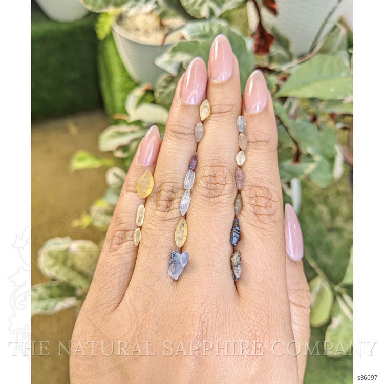 14.08 Ct. Multi Color Rough Sapphire from Ceylon (Sri Lanka)