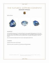 0.77 Ct. Bi Color / Parti Sapphire from Ceylon (Sri Lanka) Appraisal