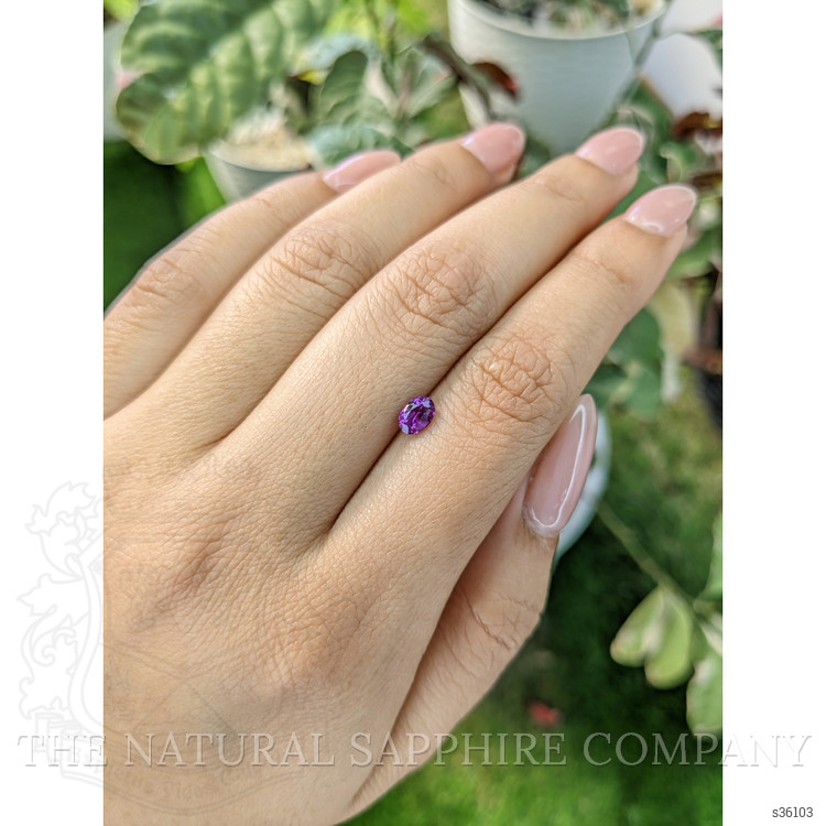 0.51 Ct. Pinkish Purple Sapphire from Ceylon (Sri Lanka)