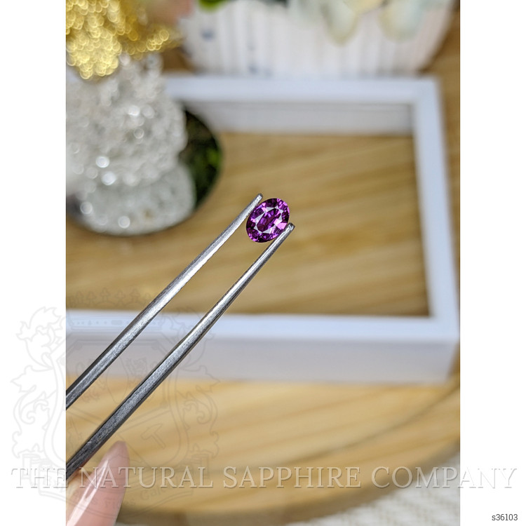 0.51 Ct. Pinkish Purple Sapphire from Ceylon (Sri Lanka)