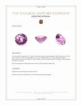 0.41 Ct. Pinkish Purple Sapphire from Ceylon (Sri Lanka) Appraisal