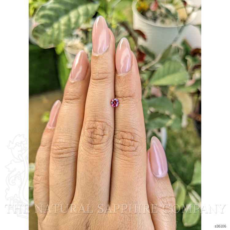 0.33 Ct. Reddish Pink Sapphire from Ceylon (Sri Lanka)