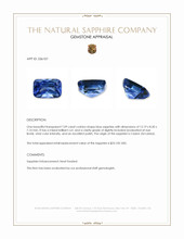 7.09 Ct. Blue Sapphire from Ceylon (Sri Lanka) Appraisal