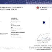 3.54 Ct. Blue Sapphire from Ceylon (Sri Lanka) Scan Report