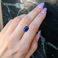 4.09 Ct. Blue Sapphire from Madagascar Life Style