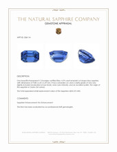 4.29 Ct. Blue Sapphire from Ceylon (Sri Lanka) Appraisal
