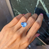 6.45 Ct. Blue Sapphire from Burma (Myanmar) Life Style