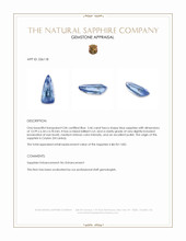 3.46 Ct. Blue Sapphire from Ceylon (Sri Lanka) Appraisal