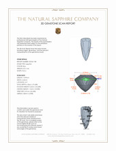 3.46 Ct. Blue Sapphire from Ceylon (Sri Lanka) 3 D Scan Report