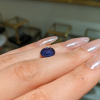 5.15 Ct. Blue Cabochon Star Sapphire from Ceylon (Sri Lanka) Life Style