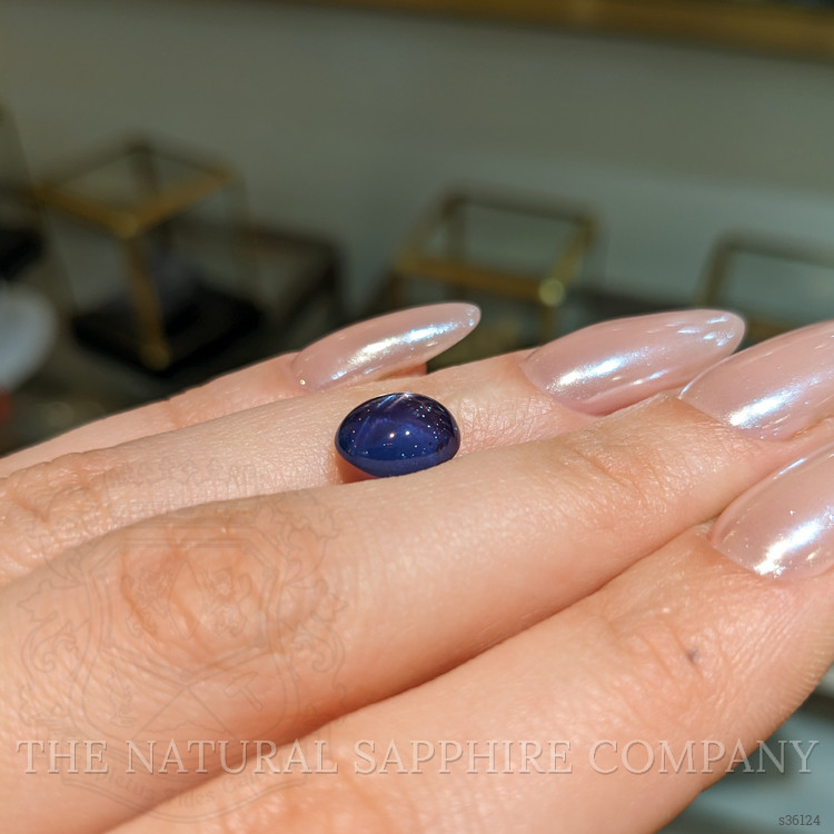 5.15 Ct. Blue Cabochon Star Sapphire from Ceylon (Sri Lanka)