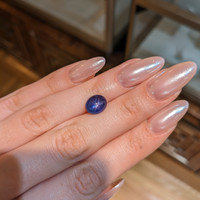 5.15 Ct. Blue Cabochon Star Sapphire from Ceylon (Sri Lanka) Life Style