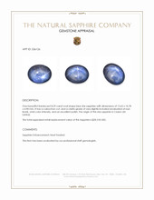8.29 Ct. Blue Star Sapphire from Ceylon (Sri Lanka) Appraisal