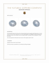 8.38 Ct. Bluish Grey Star Sapphire from Ceylon (Sri Lanka) Appraisal