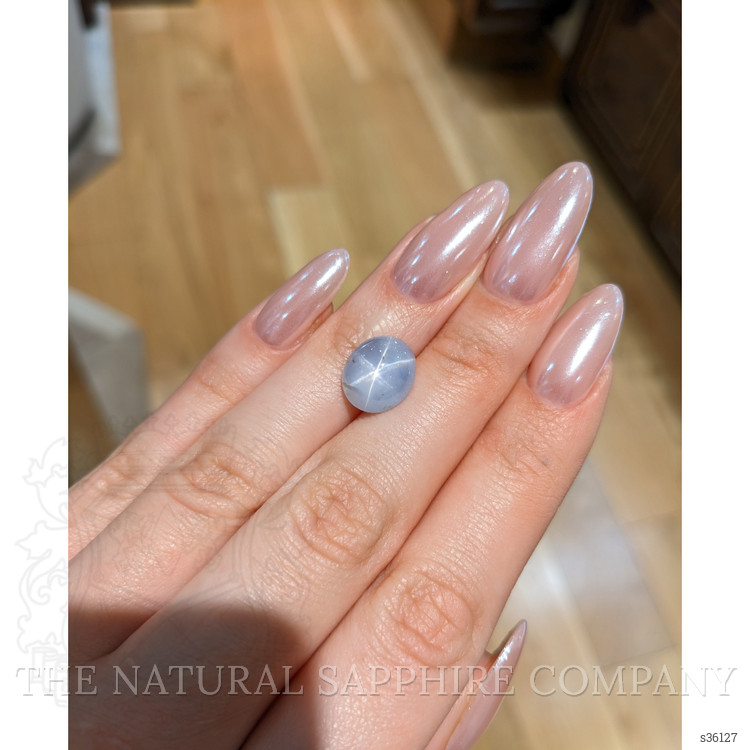 8.38 Ct. Bluish Grey Star Sapphire from Ceylon (Sri Lanka)