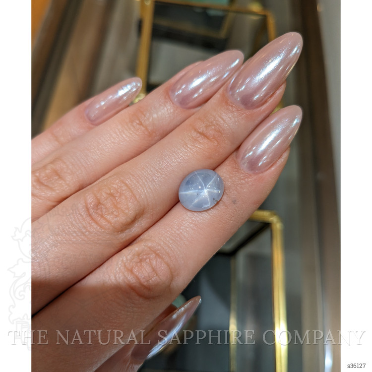 8.38 Ct. Bluish Grey Star Sapphire from Ceylon (Sri Lanka)